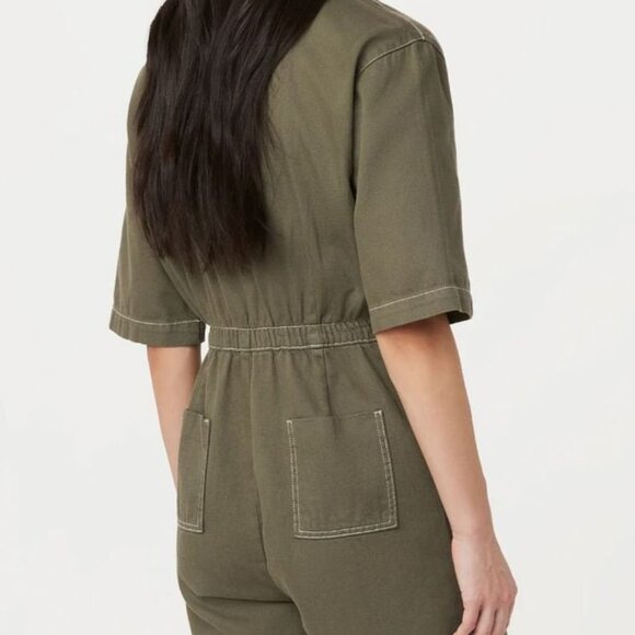 Frank and Oak utility romper in green - Picture 2 of 3